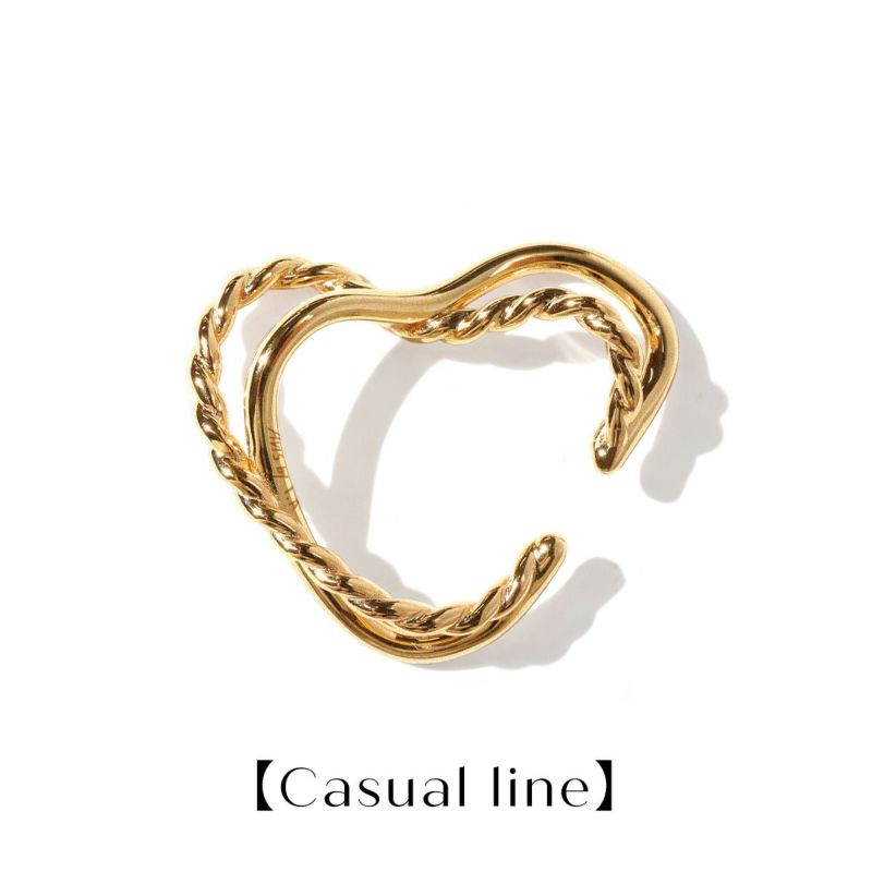 Link Heart Ear Cuff【Silver925 line】（Gold） | AnY space